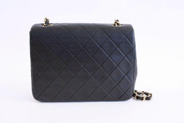 Vintage CHANEL Black Single Flap Bag at Rice and Beans Vintage