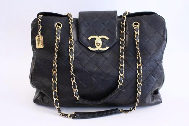 Vintage CHANEL &quot;Supermodel&quot; Weekend XL Tote Bag at Rice and Beans Vintage