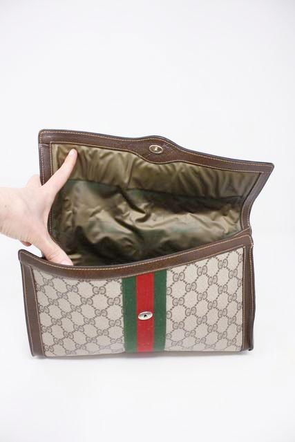 vintage gucci monogram clutch