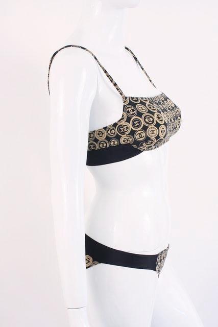 Rare Vintage Chanel Bikini Bathing Suit At Rice And Beans Vintage