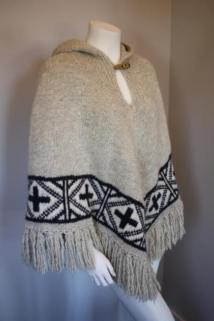 Ralph Lauren Hand Knit Wool Native American Weave Poncho ...