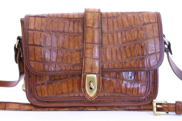 Vintage DOONEY & BOURKE Alligator Embossed Satchel Bag