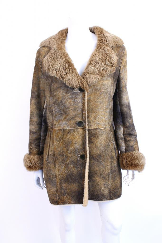 Vintage Shearling Sheepskin Fur Coat at Rice and Beans Vintage