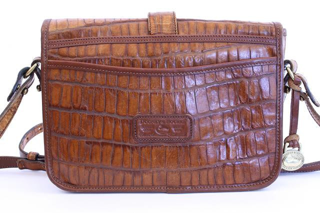 Vintage DOONEY & BOURKE Alligator Embossed Satchel Bag