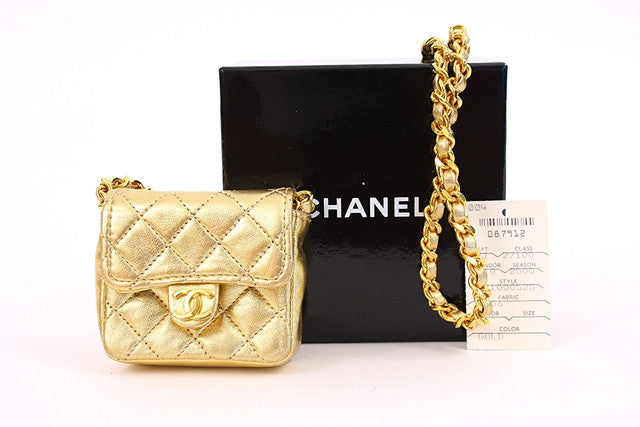 chanel mini flap bag gold