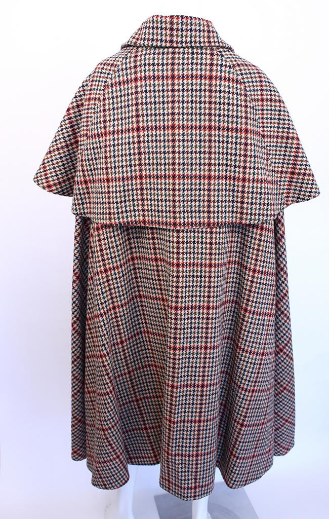 Vintage 60's Wool Plaid Cape at Rice and Beans Vintage