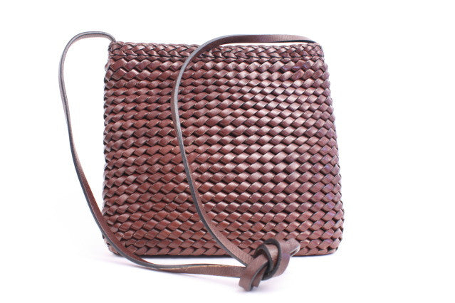 Vintage Woven Leather Handbag at Rice and Beans Vintage