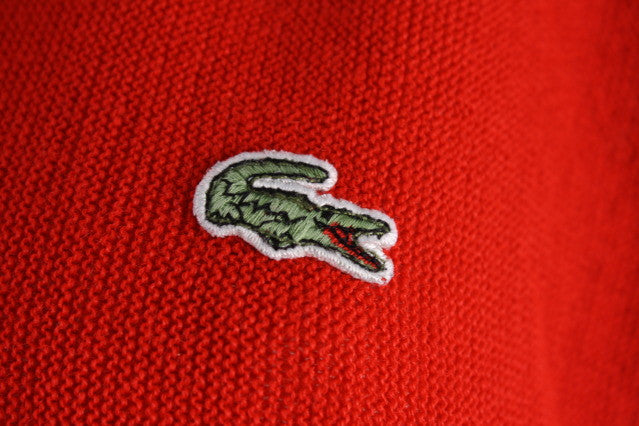 Vintage LACOSTE Red Alligator Sweater at Rice and Beans Vintage
