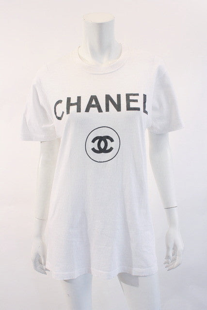 Chanel  Chanel black and gold tshirt on Designer Wardrobe
