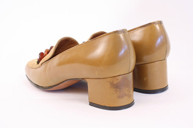 Vintage HERMES Loafer Heels at Rice and Beans Vintage