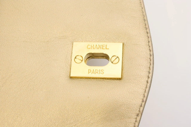 Vintage Chanel Gold Backpack at Rice and Beans Vintage