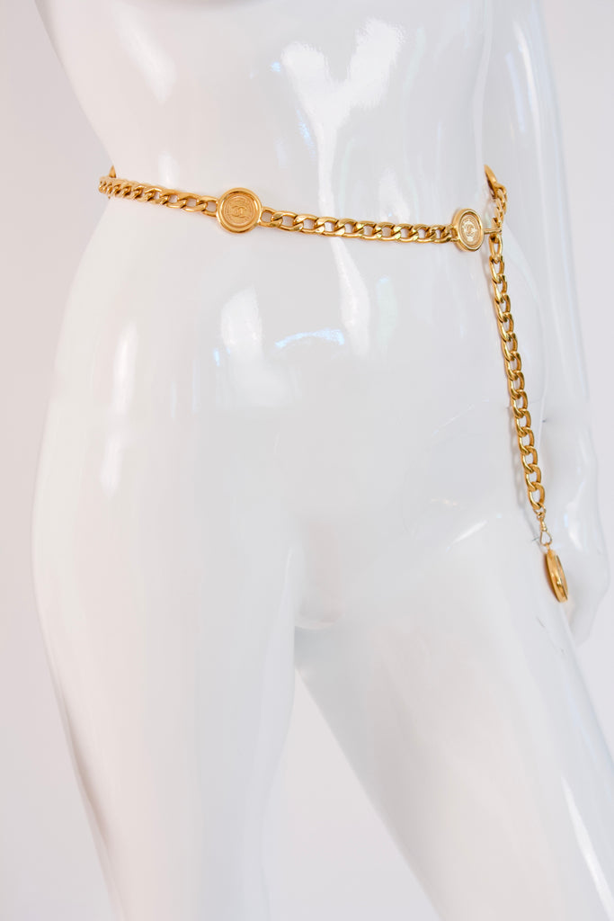 Vintage CHANEL Gold Chain Belt at Rice and Beans Vintage