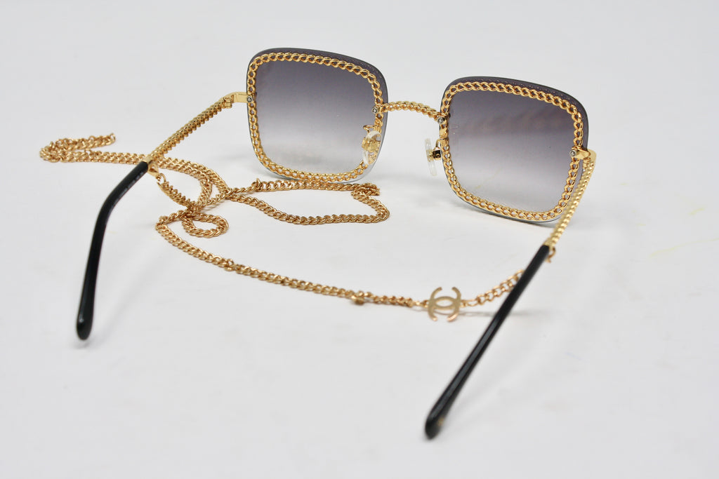 Chain Embellished Sunglasses  Rewind Vintage Affairs