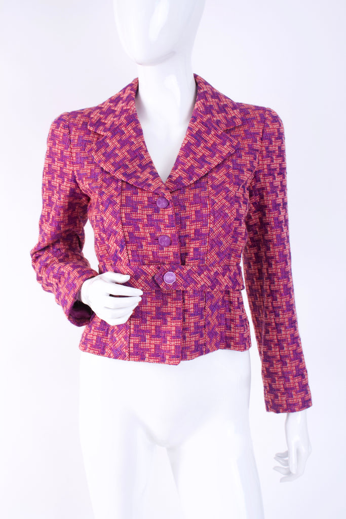 CHANEL Spring 2001 Houndstooth Jacket at Rice and Beans Vintage