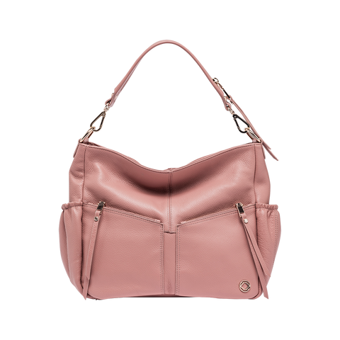 Lennox leather Antique rose handbag, midi rose handbag, work bag. 