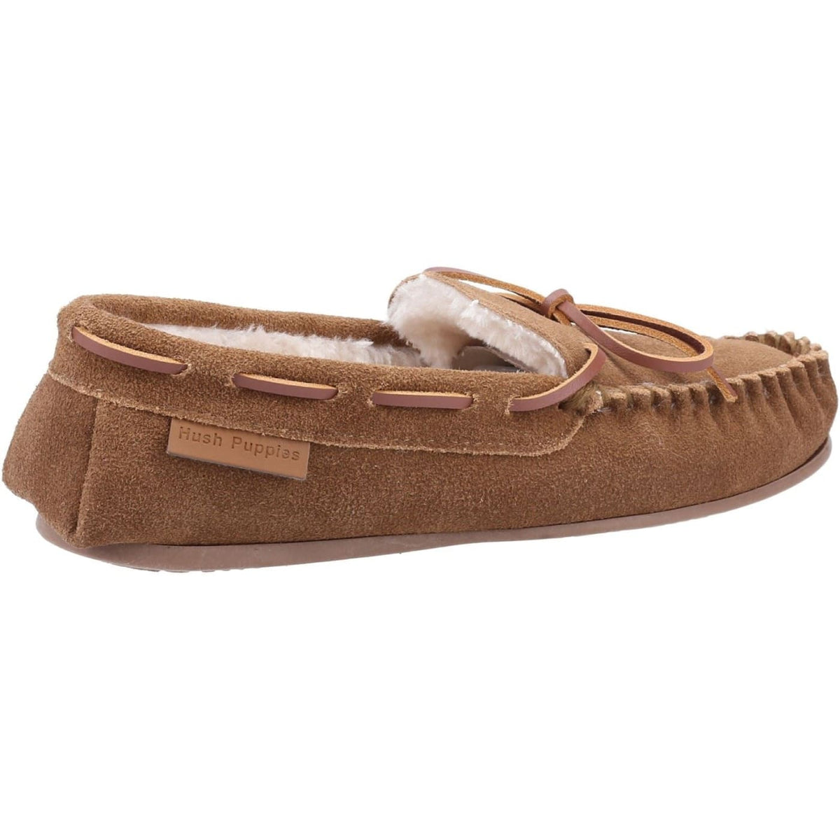 Hush Puppies Allie Tan Ladies Suede Slippers – Top Brand Shoes