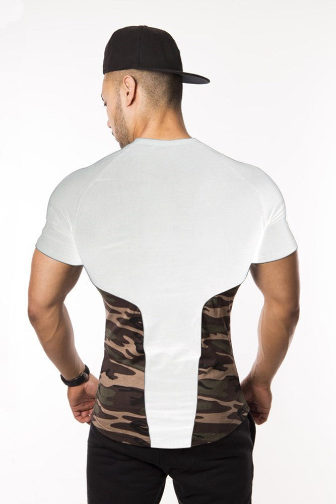 Download Camo Muscle T-Shirt Fitted Lightweight Snug Slim Fit Gym ...