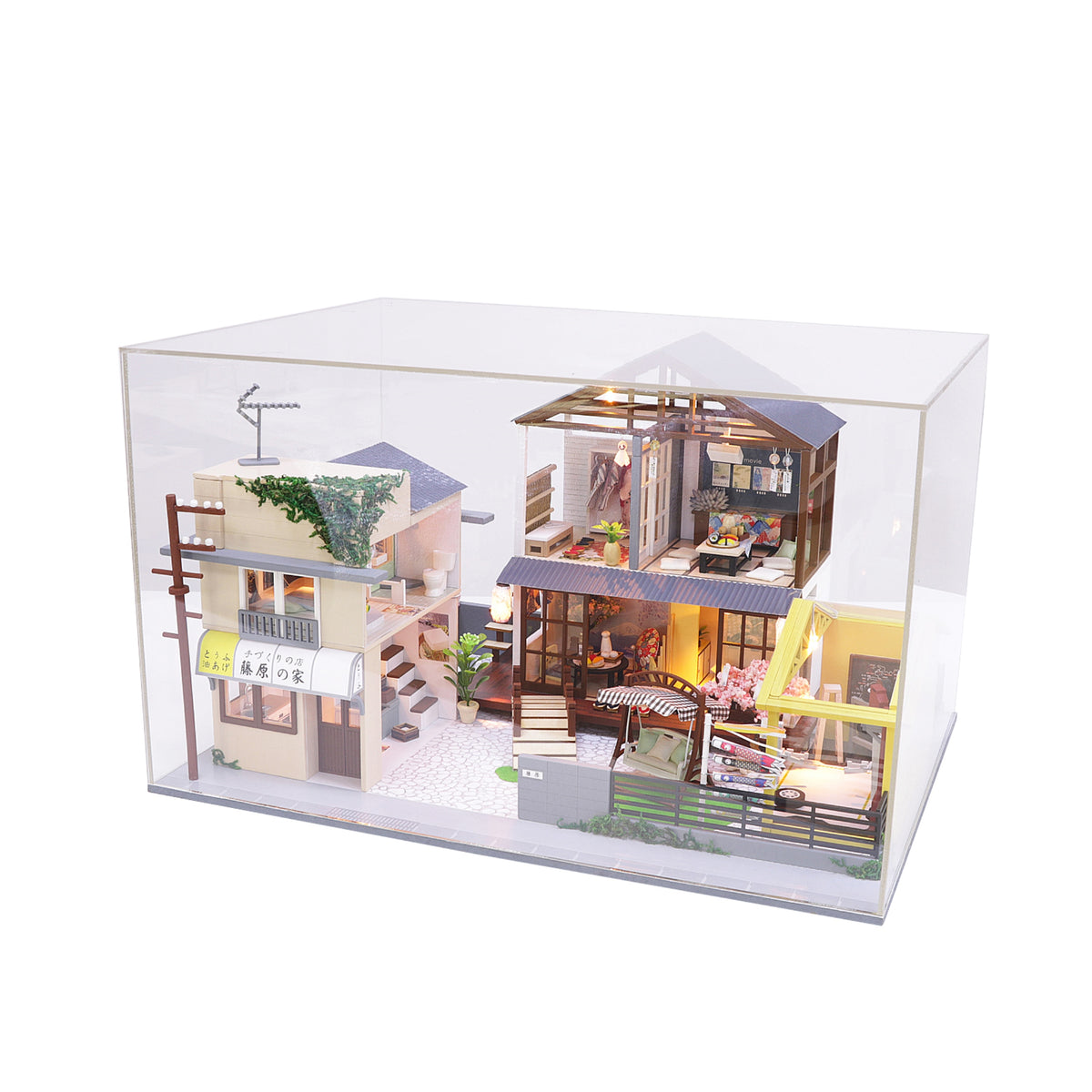 1:24 Miniature DIY Dollhouse Kit - Wooden Japanese Home with a Garage ...