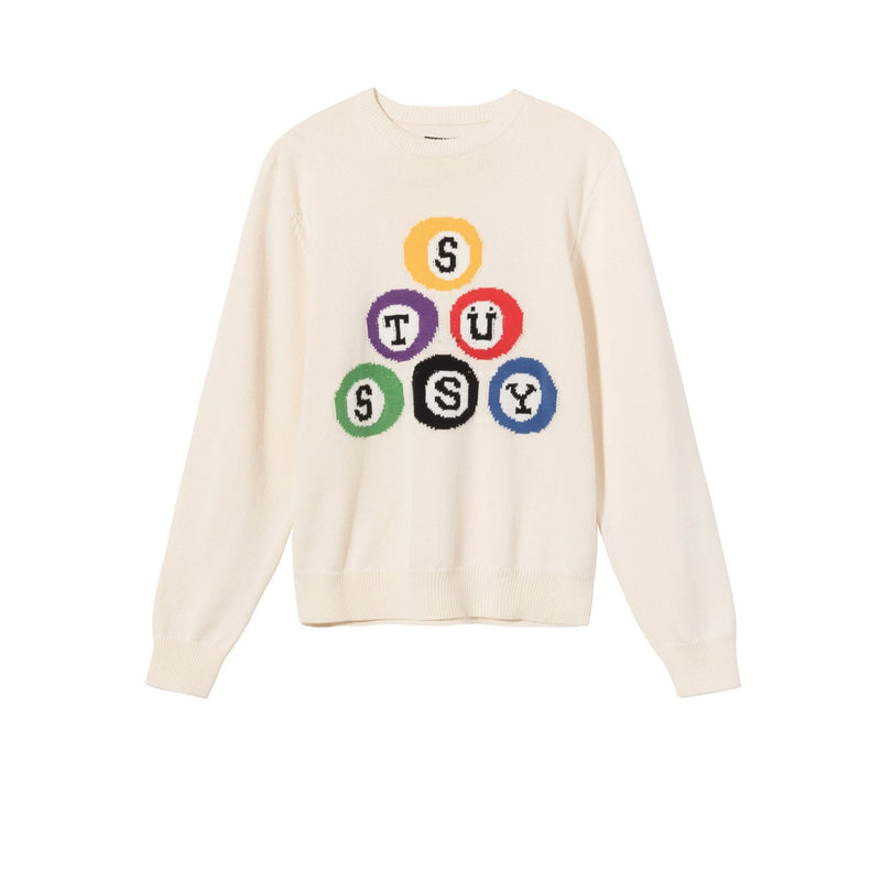 Stussy Billiard Sweater Natural – Kong Online