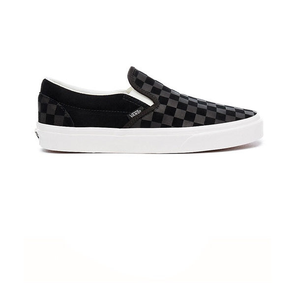 vans suede checkered slip on