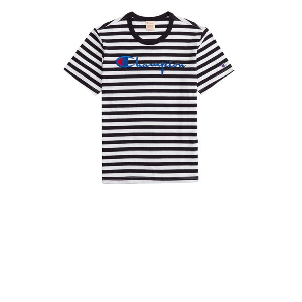 champion t shirt black and white