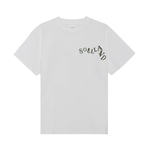 Soulland Metal Letters Logo Knitted T shirt White – Kong Online