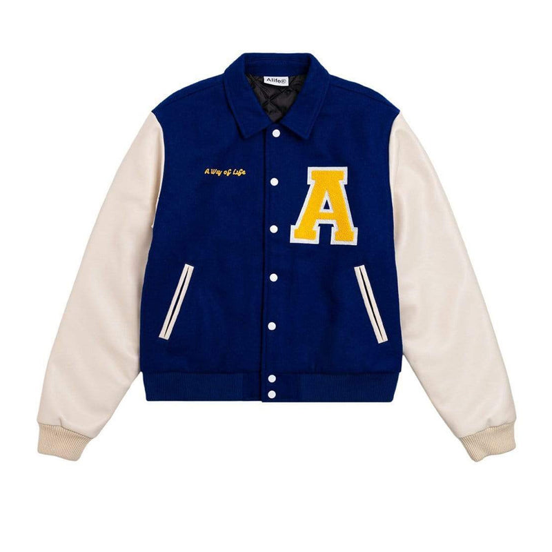 ALIFE Varsity Jacket Blue/Cream – Kong Online