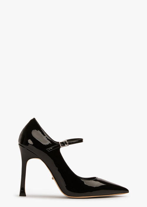 Ace Black Patent Heels