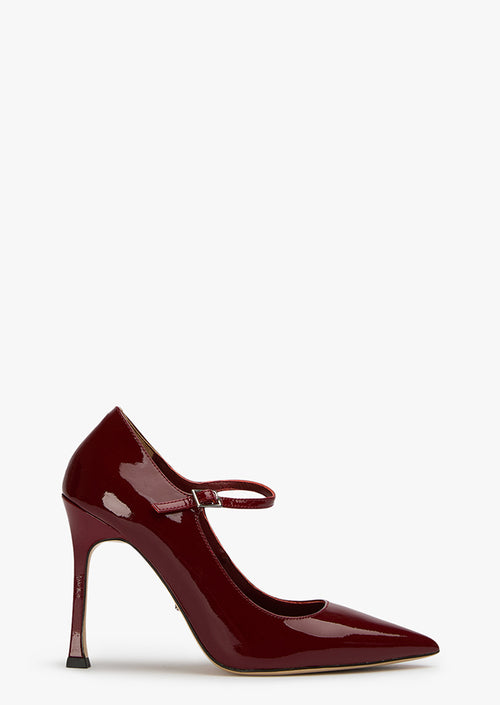 Ace Bordeaux Patent Heels