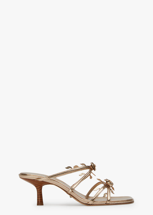 Allure Amber Nappa Metallic Heels