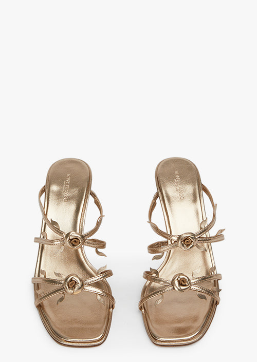 Allure Amber Nappa Metallic Heels