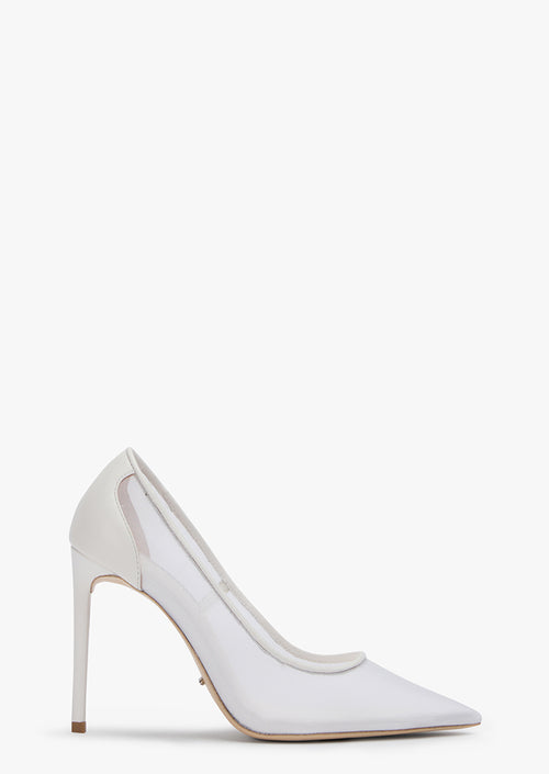 Apex White Nylon Heels