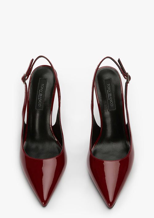 Asti Bordeaux Patent Heels