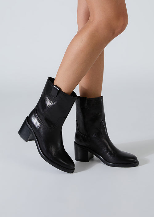 Atomic Black Vintage Ankle Boots