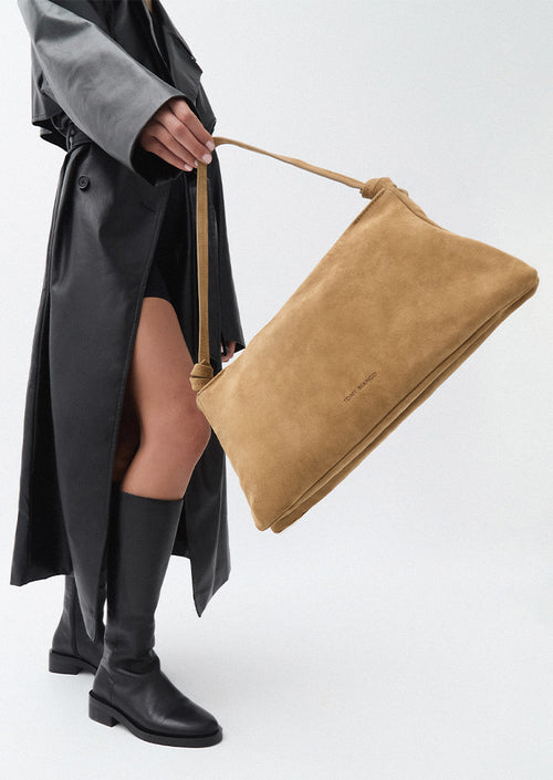 Cassey Storm Cameo Suede Shoulder Bag