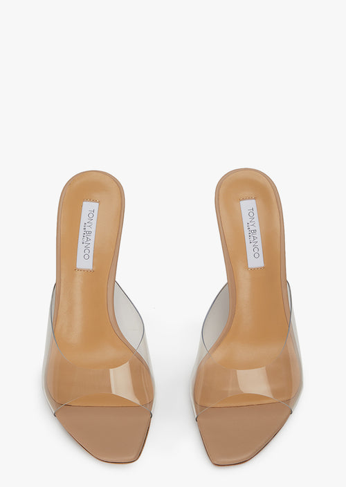 Dakar Clear Vinylite/Skin Heels