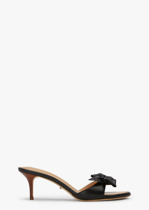 Dakota Black Nappa Heels