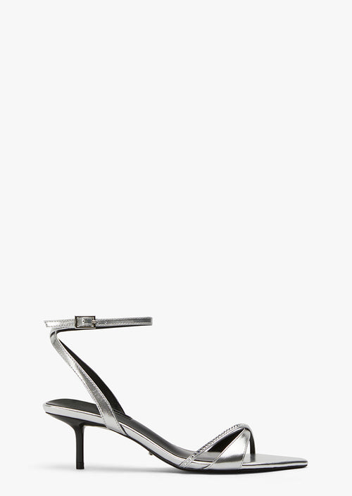 Fortune Silver Nappa Metallic Heels