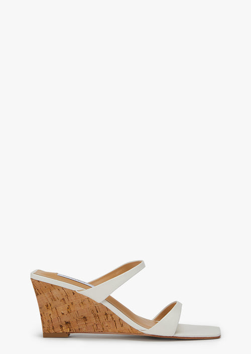 Garcia White Nappa Wedges