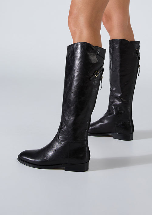 Georgia Black Vintage Calf Boots