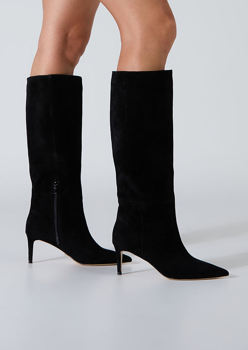 Ghost Black Suede Calf Boots
