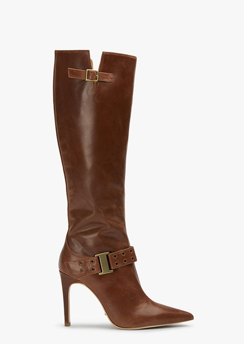 Gia Cognac Calf Boots