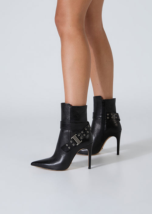 Grace Black Vintage Ankle Boots