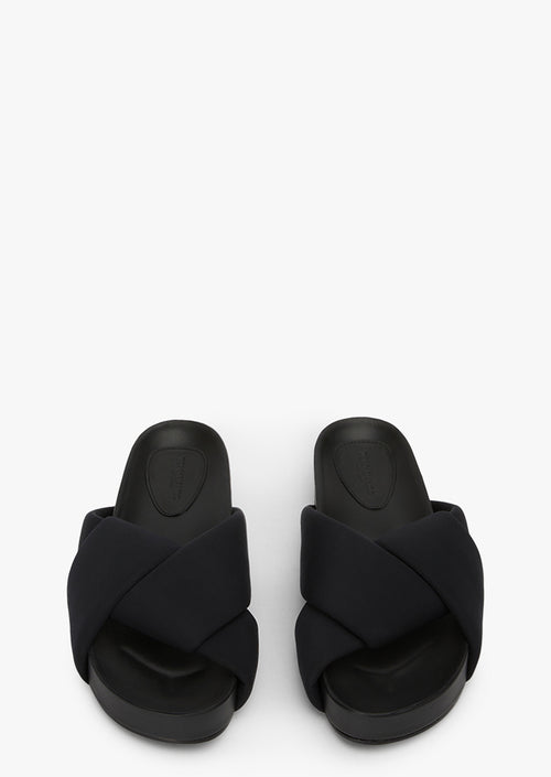 Groove Black Lycra Sandals