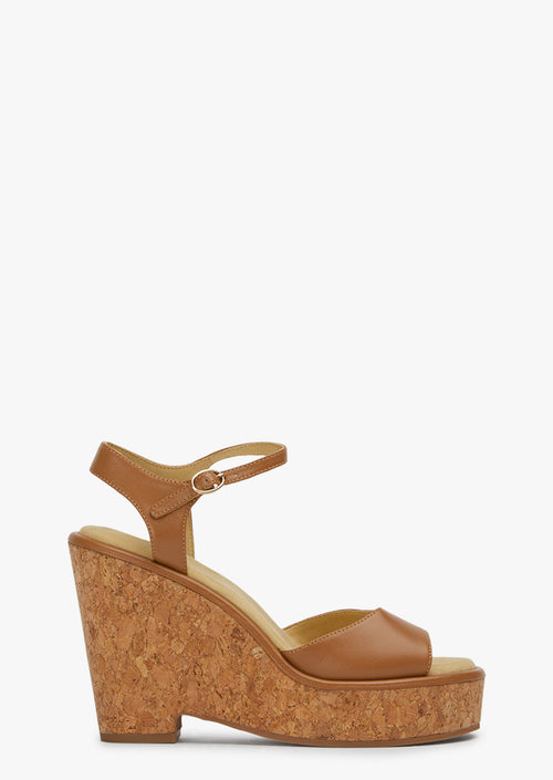 Harlem Tan Nappa Wedges