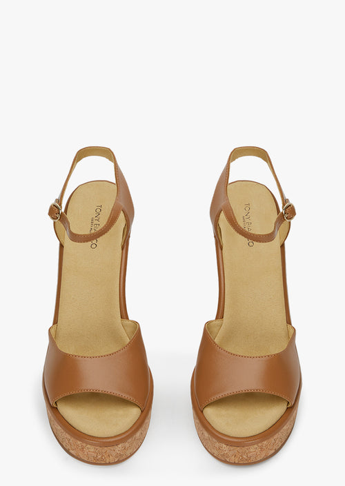 Harlem Tan Nappa Wedges