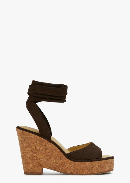 Honey Espresso Suede Wedges