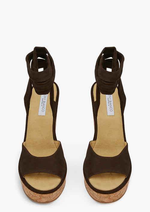 Honey Espresso Suede Wedges