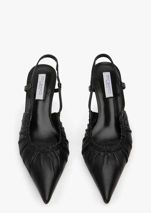 Kimchi Black Nappa Heels