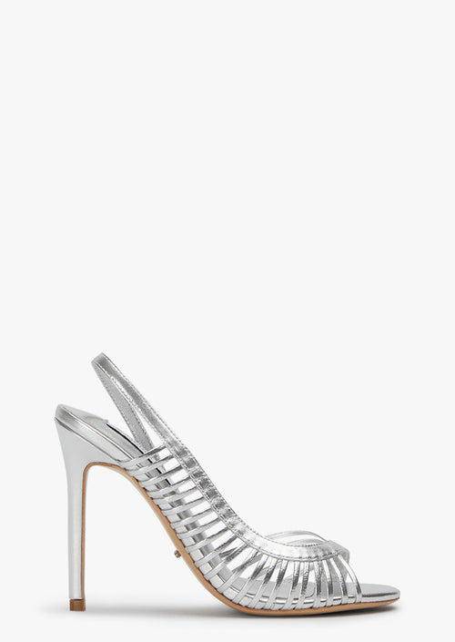 Klass Silver Nappa Metallic Heels